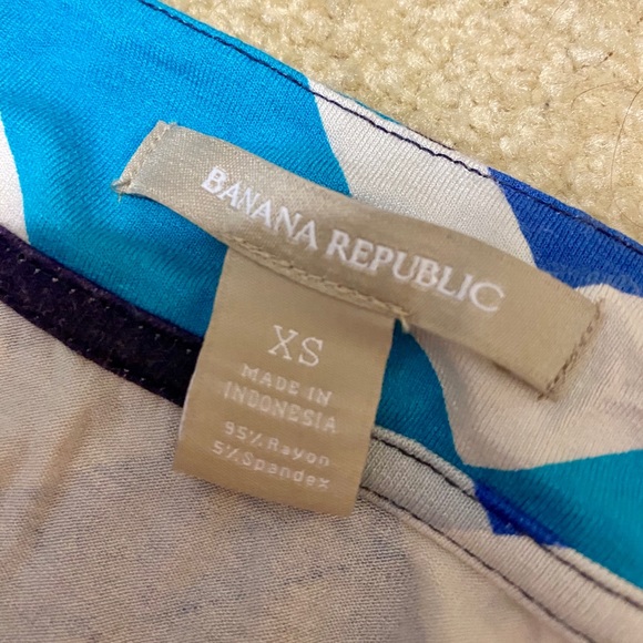 Banana Republic Zigzag Blue Purple Wrap Dress XS - Picture 3 of 3